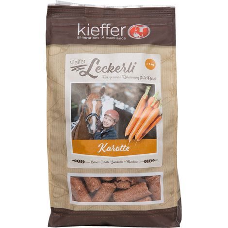 Kieffer Leckerli Karotte - natürlicher Leckerbissen für Pferde - 1 kg