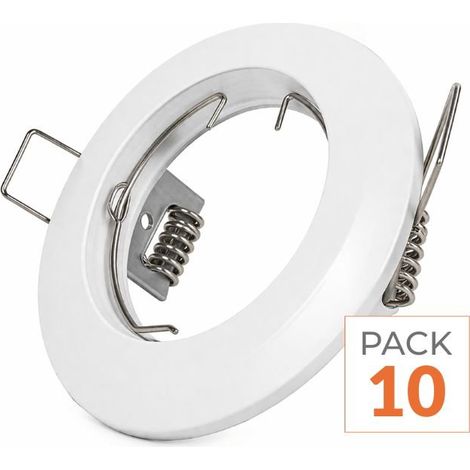 Pack de  10 - Support Spot GU10 LED Orientable BLANC - SILAMP