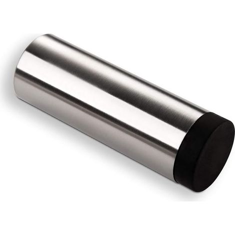 Tope de puerta de 2 piezas, acero inoxidable auténtico, 32 mm de ancho, 80 mm de largo.