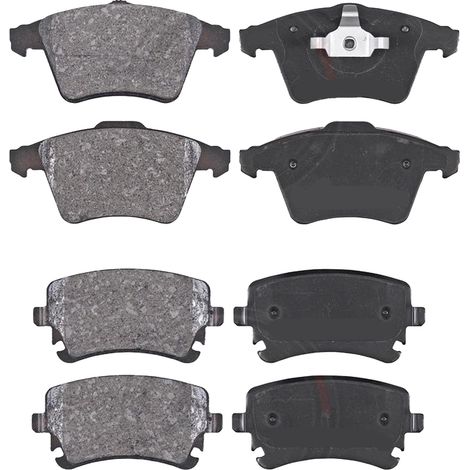 KIT PASTIGLIE FRENO ANTERIORI E POSTERIORI compatibile con CITROEN C4 AIRCROSS / PASTIGLIE FRENANTI AUTO OEM FDB1621,FDB1992 FDB4739 / SOSTITUZIONE DIRETTA / BASSA POLVERE / SILENZIOSO