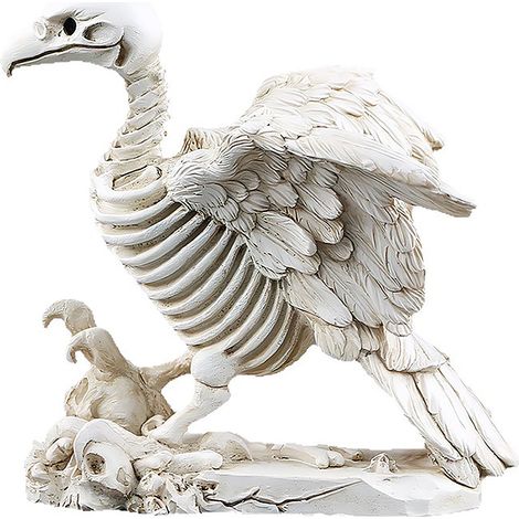 Sculpture décorative Crâne de vautour Résine vintage décoration intérieure collection spécimens animaux ambiance festive (1/5)