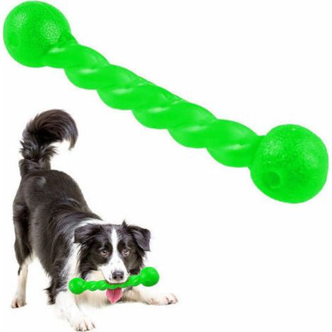Pet Dogs Training Chew Pet Toys Jouets molaires en caoutchouc pour chiens résistants aux morsures, Happy Hour pour animaux de compagnie, （vert）