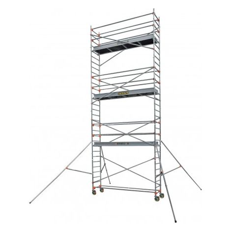 CENTAURE Echafaudage roulant aluminium - STXL 300 5, plancher 4m90 - Longueur 3m00