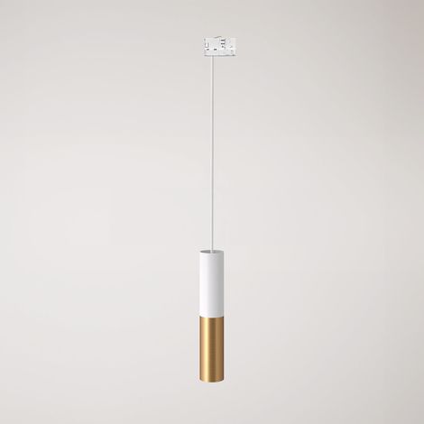 Creative Cables - Candeeiro suspenso de calha com abajur duplo Tub-E14 - lâmpada incluída