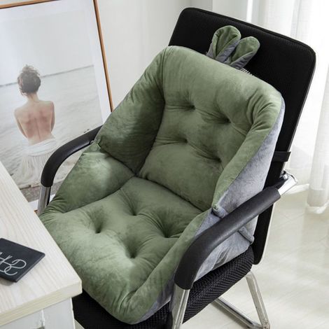 Coussin de Chaise avec Dossier, 45cm siège Coquille Fauteuil Velours Douillet Elastique Coussin de Siège pour pour Bureau Jardin,M (1/5)