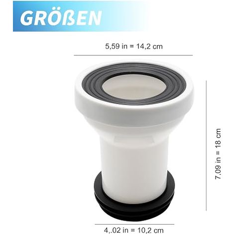 Toilet connection set, toilet drain hose, connection accessory (1/4)