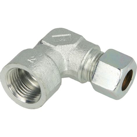 Raccord à visser 1/2'' x 12 mm coudé femelle