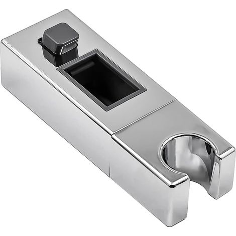 Support de pommeau de douche réglable pour barre coulissante carrée, fixation murale pour salle de bain, pince de remplacement compatible avec barre coulissante carrée (1/5)