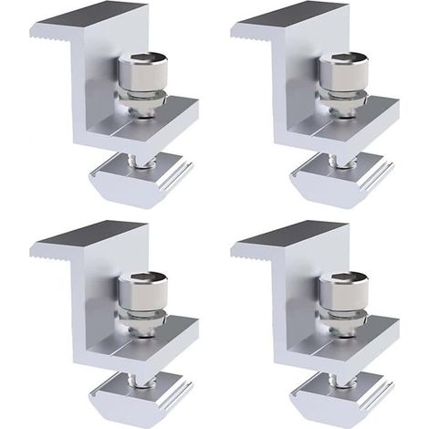 Support de fixation pour panneau solaire, support de fixation pour panneau solaire, argent, style Z, aluminium, large (couleur : 4 pièces 35 mm) (1/4)