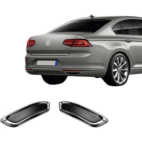 Embellecedores de escape cromados para Volkswagen Passat B8 Sedán 4D de 2015 a 2019. (1/5)