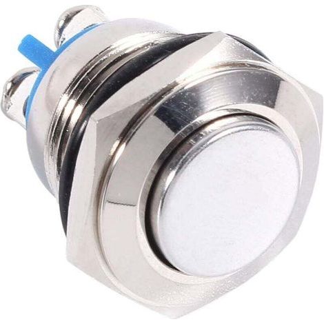 Commutateur de Bouton-Poussoir momentané en métal, Bouton de démarrage imperméable antipoussière Commutateur on/Off avec borne à vis pour 16mm 5/8Trou de Montage de Voiture Maison (1/4)