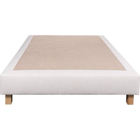 Sommier tapissier 160x200cm – Bois massif – Hypoallergénique – Prêt à l'emploi avec pieds inclus – Tissu easy clean – Blumie (1/5)