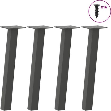 Couchtischbeine 4 Stk. Anthrazit 30 cm Stahl