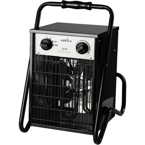 Termoventilador industrial simeon 3000w negro 2potencias ip24 termost.reg.44x32x30 cm (1/2)