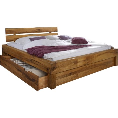 Letto con Cassetti Rovere 200x222x85 cm (BxTxH) BALKENMÖBEL (1/3)