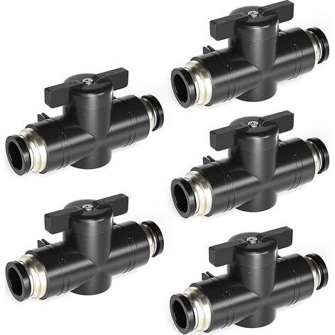 5pcs 6mm Od Pneumatic Ball Valve Push Control Valve Fittings (buc6 Connectors) (1/4)