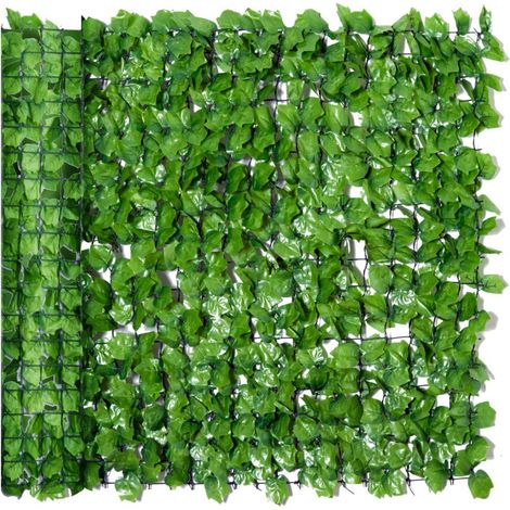 Haie Artificiel Brise-Vue décoration Rouleau 3L x 1H m Feuillage réaliste Anti-UV Vert (1/3)