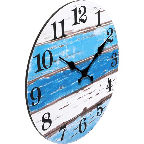 Horloge Murale Créative Ronde 25 Cm sans Cadre, Mécanisme Silencieux à Mouvement Continu, Matériau Léger pour Intérieur, Décoration Murale Maison, Design Moderne et Suspendue (1/5)