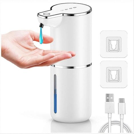 Distributeur de savon automatique, distributeur de savon 1200 mAh, distributeur de savon électrique mural pour cuisine, salle de bain, école (1/5)