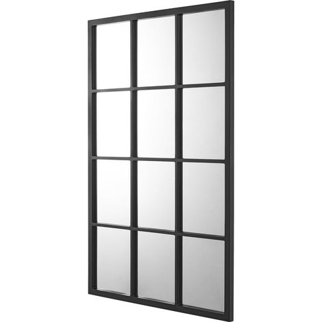 Espejo de pared rectangular 90x60 cm negro mate 030007900