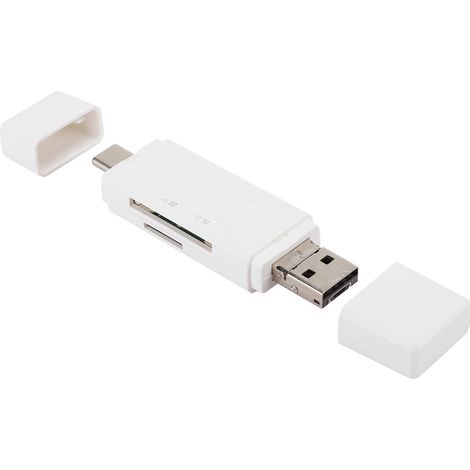 Questo lettore di schede SD compatto e portatile è dotato di interfaccia USB 3.0 per il trasferimento dati ad alta velocità. Compatibile con un'ampia gamma di schede microSD, è plug-and-play e support (1/4)