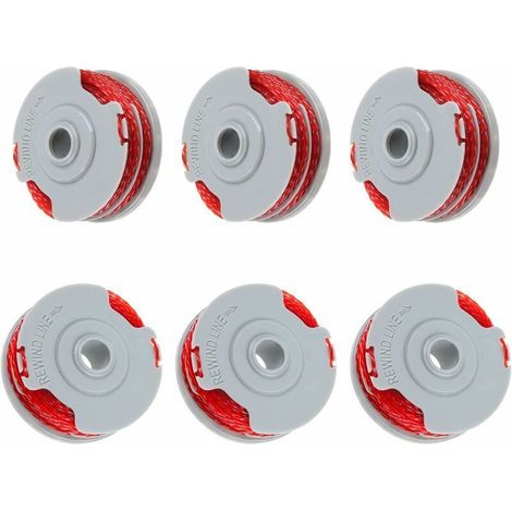 Flymo FLY021 Lot de 6 bobines fil double 0,2 cm 4,9 m F016800385 compatible avec Contour 500 XT, Power Trim Mini Auto ST/XT/Plus (6 bobines)