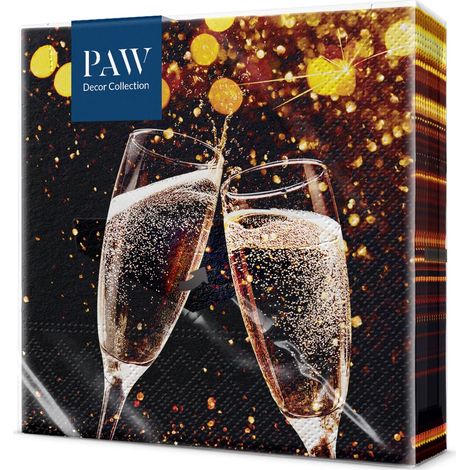 Serviette Papier 3 Plis (33 x 33 cm) Lot de 20 Décoration de Table Pour les Occasions Spéciales Et Réceptions Lors D'Occasions Particulières Comme Le Nouvel An (1/5)