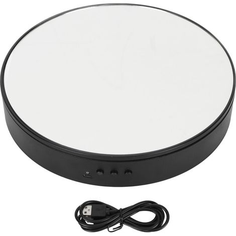 Plateau tournant à 360° pour la présentation de produits, base motorisée silencieuse automatique avec direction réglable et fonctionnement sans fil, idéal pour les bijoux