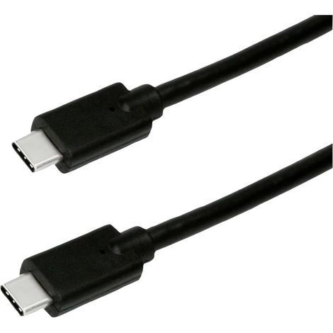 Roline green Câble USB-C USB 3.2 Gen2 (USB 3.1 Gen2) USB-C® mâle 1.00 m noir blindé, sans halogène, gaine TPE 11.44.9071 V944583 (1/3)
