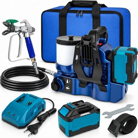 Airless Pistola Spruzzatore di Vernice a Batteria 88V 8000mAh 500W 8-14MPa 1,2L (1/5)