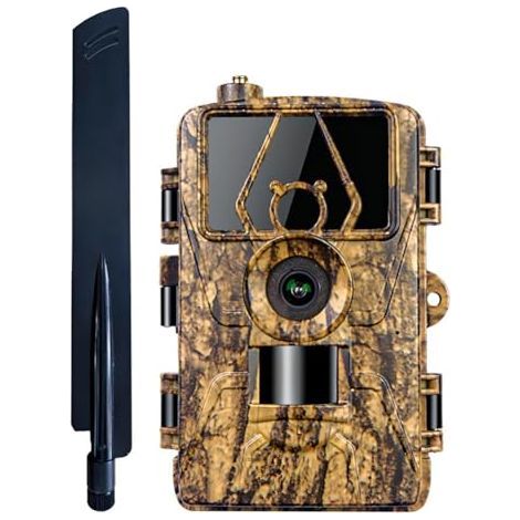 Caméra de Chasse Solaire 8K 60MP WiFi avec Excellente Vision Nocturne Grand Angle 120 ° Temps de déclenchement 0,1 s IP66 étanche pour la Surveillance de la Faune avec 4G EU (1/5)