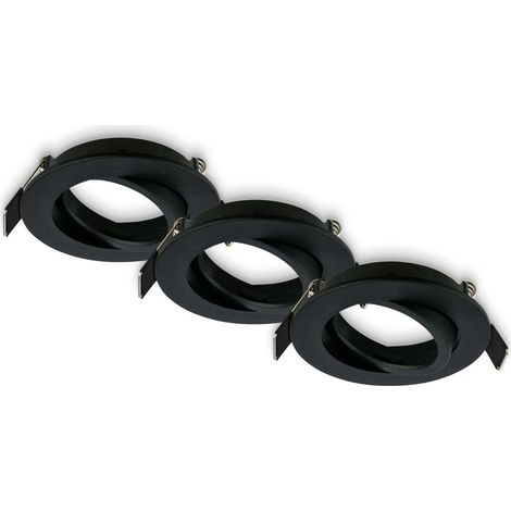 3er Set LED Einbaustrahler LED Einbauleuchten Spots Flach Schwenkbar GU10
