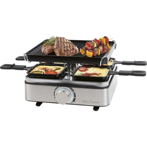 Raclette grill 4 personnes Acier inoxydable Proficook PC-RG1301-Inox (1/4)