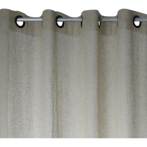Transparenter Vorhang, Kaolin, beige, H 240 x B 150 cm SANS MARQUE