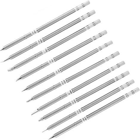 10 Pieces T12 Series Soldering Tips for FX-951 Station, Soldering and Filling Tool (1/5)