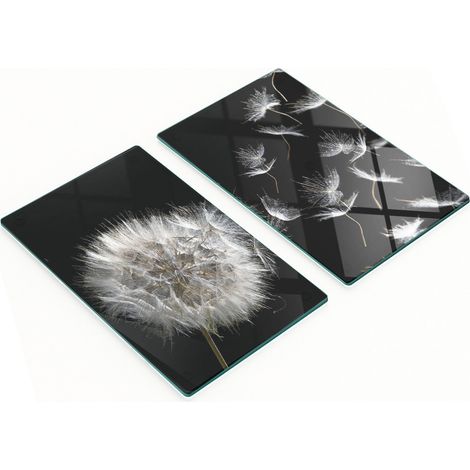 Tableros de vidrio decorativos multifuncionales con estampado de diente de le贸n, 2x30x52 cm.