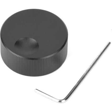 Bouton de réglage du volume 32 x 13 mm en aluminium massif noir mat pour potentiomètre 6 mm