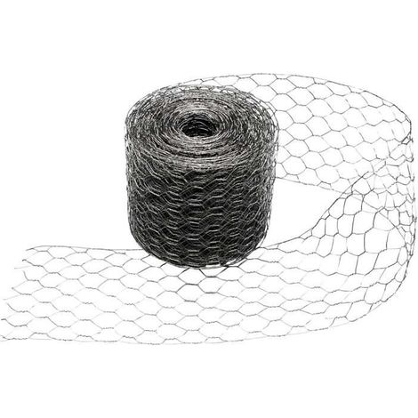 Treillis métallique - Réf 51732 - Mailles hexagonales - 20 mm - Couleur gris