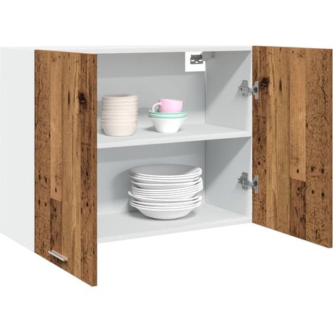 vidaXL Mobile Pensile “Lyon” Legno Antico 80x31x60 cm