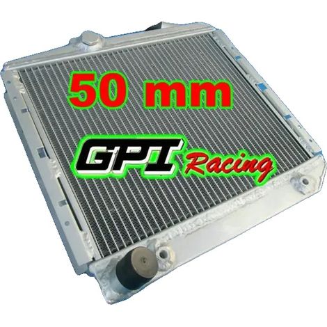 Radiador de aleación de aluminio, dimensiones del núcleo: 310 mm x 388 mm x 50 mm, entrada/salida de Φ32 mm, compatible con Renault 5/R5 9/11 GT Turbo, tapón del radiador incluido. (1/5)