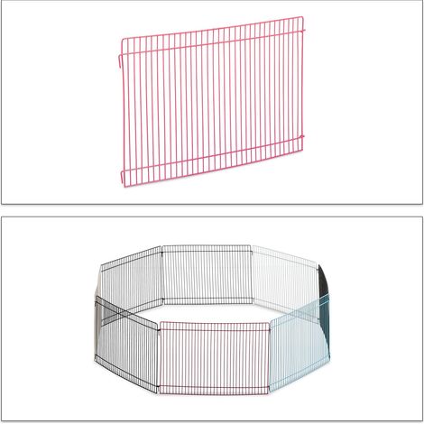 Lotto di 1 recinto per piccoli roditori 100 x 100 x 50 cm montaggio rapido interno esterno in plastica multicolore 130004751