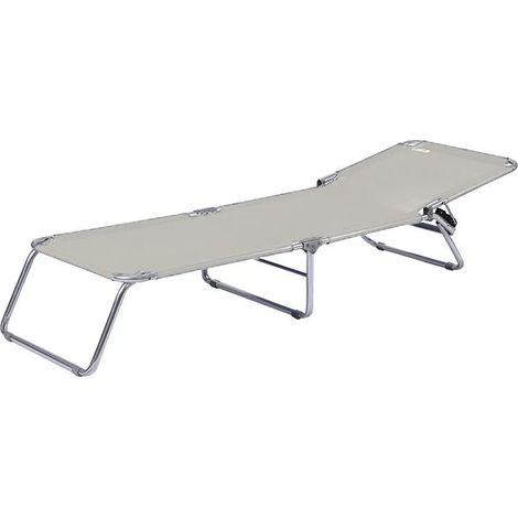 Coppia Di Lettini Pieghevoli Prendisole Senza Tettuccio Parasole Schienale Reclinabile Regolabile Struttura In Metallo Nero Sedia Sdraio Per Spiaggia Mare Giardino Piscina 187 x 53 x 24 Cm (Gray) - Co