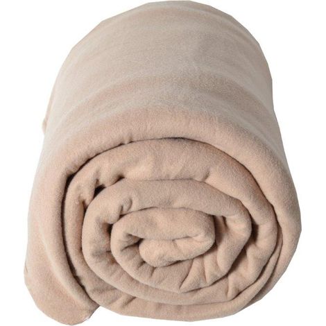 Couverture Polaire Grand Confort Sable 180x220 cm
