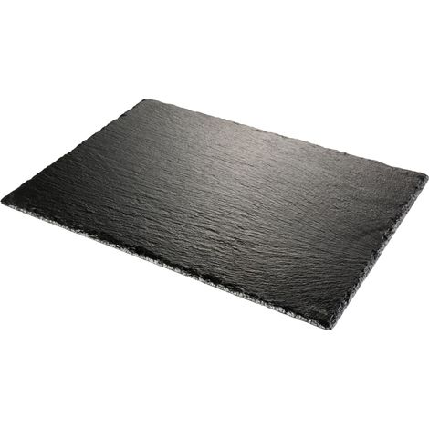 Assiette en ardoise 30 x 20 cm Noir (1/4)