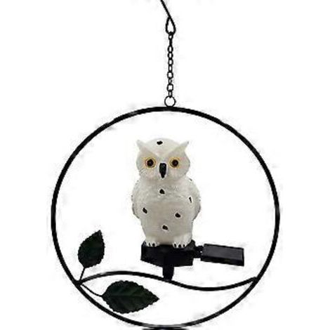 Lampes solaires suspendues d'extérieur, lampes de jardin en forme de hibou
