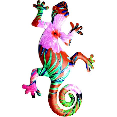 Metallene Gecko-Wandskulptur für die Inneneinrichtung – Wohnzimmer, Schlafzimmer, Büro oder Garten (1/5)