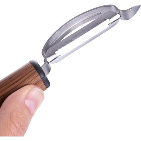 SBUCCIATORE ACCIAIO INOX MANICO LEGNO (1/5)