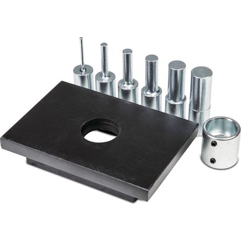 Metallkraft 6-teiliger Druckdornsatz mit Lochplatte für WPP 15, 4101115 (1/2)