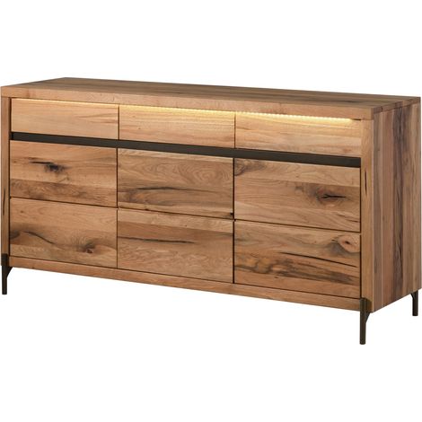 Sideboard Wild-/Zerreiche 155x47x80 natur geölt MONTREUX LUX 100