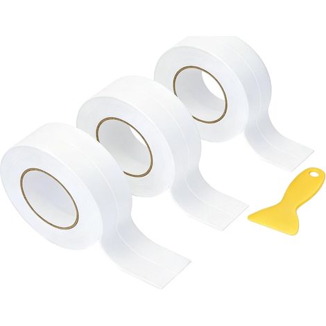 3 rouleaux joint salle de bain Blanc (1/5)
